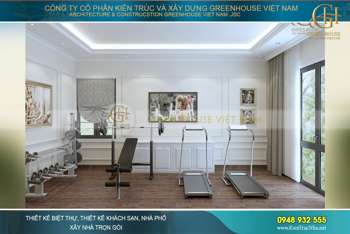 thiết kế biệt thự tân cổ điển 3 tầng tại Quảng Ninh