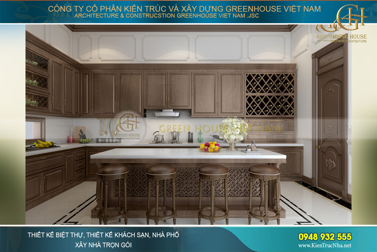 thiết kế biệt thự tân cổ điển 3 tầng tại Quảng Ninh