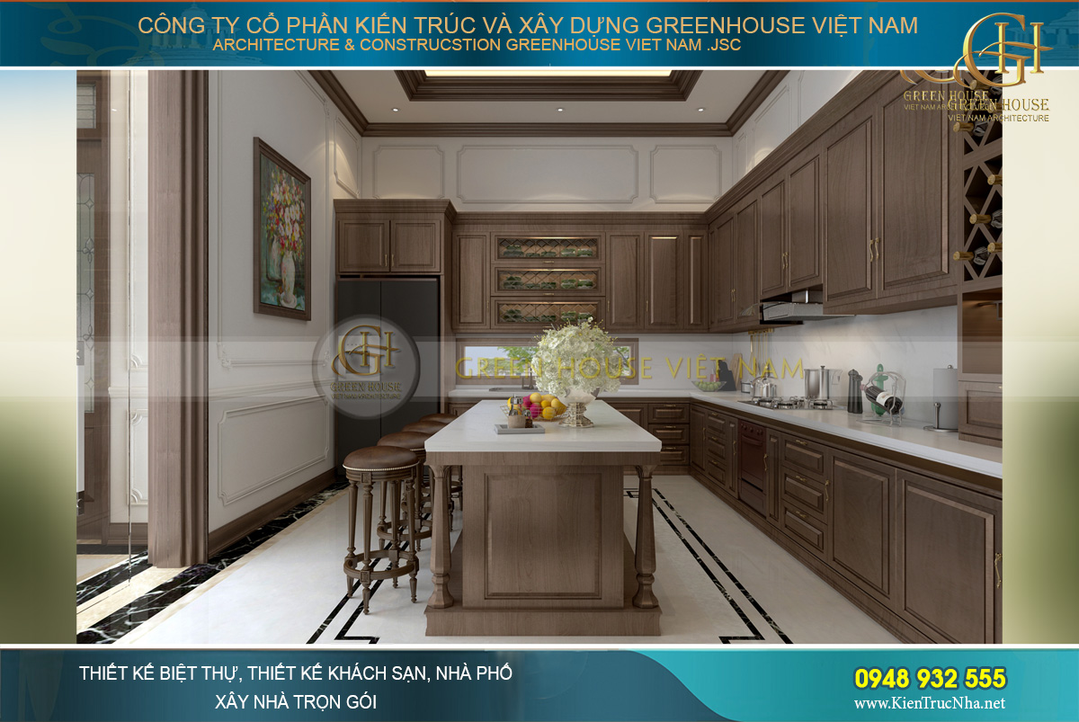 thiết kế biệt thự tân cổ điển 3 tầng tại Quảng Ninh