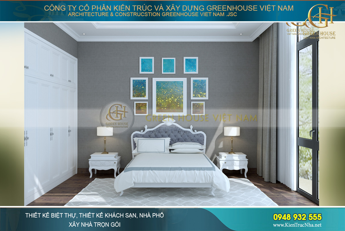 thiết kế biệt thự tân cổ điển 3 tầng tại Quảng Ninh