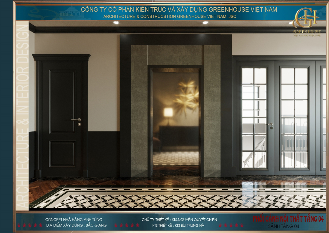 Hệ thống thang máy hiện đại và đồng bộ từ tầng 1 đến tầng 4