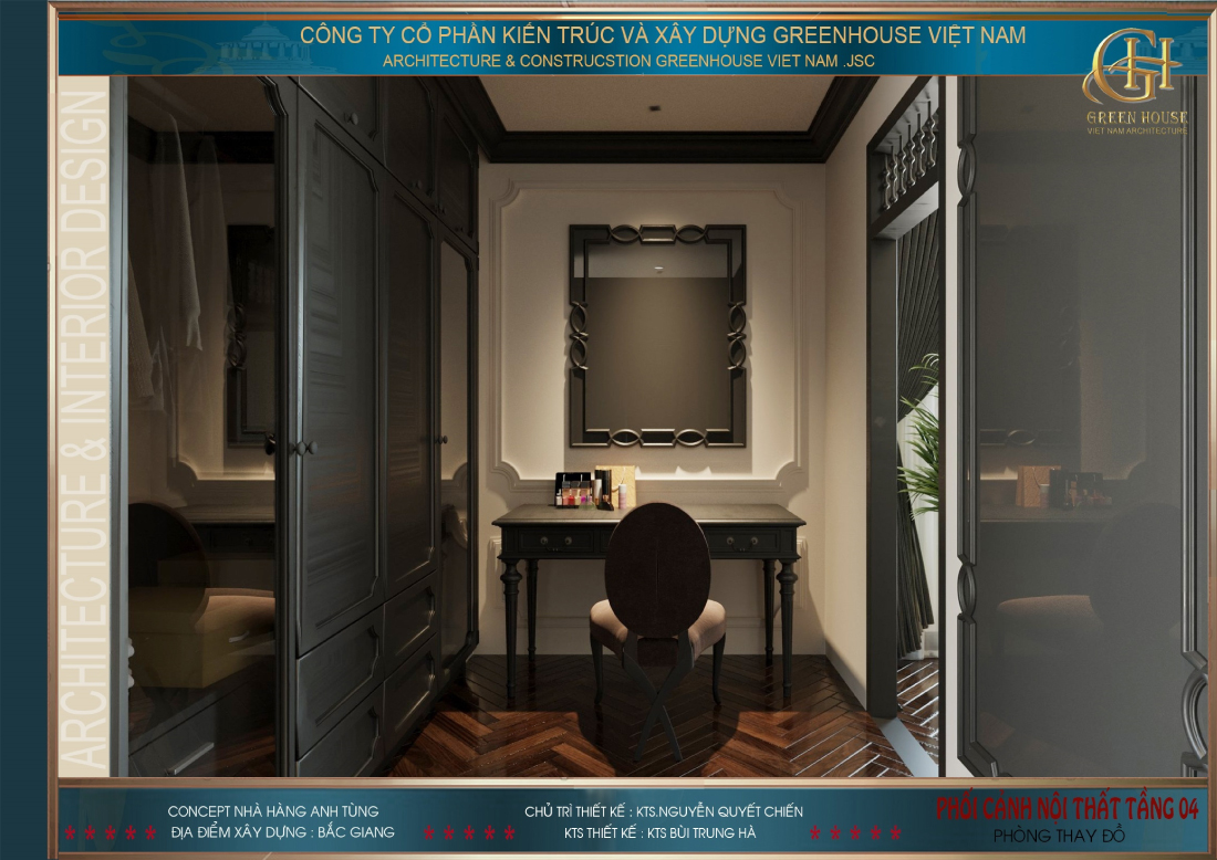 Phòng thay đồ được thiết kế khá độc lạ