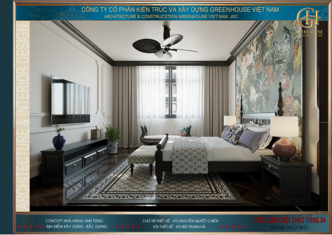 Mọi căn phòng trong biệt thự đều có khung cửa kính lớn để đón sáng