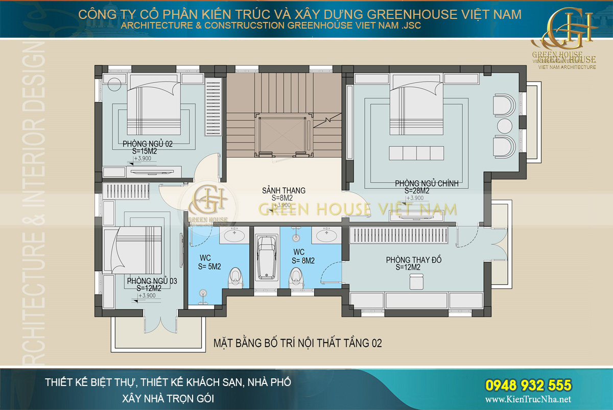 thiết kế nội thất biệt thự tân cổ điển Á Đông tại Hải Phòng
