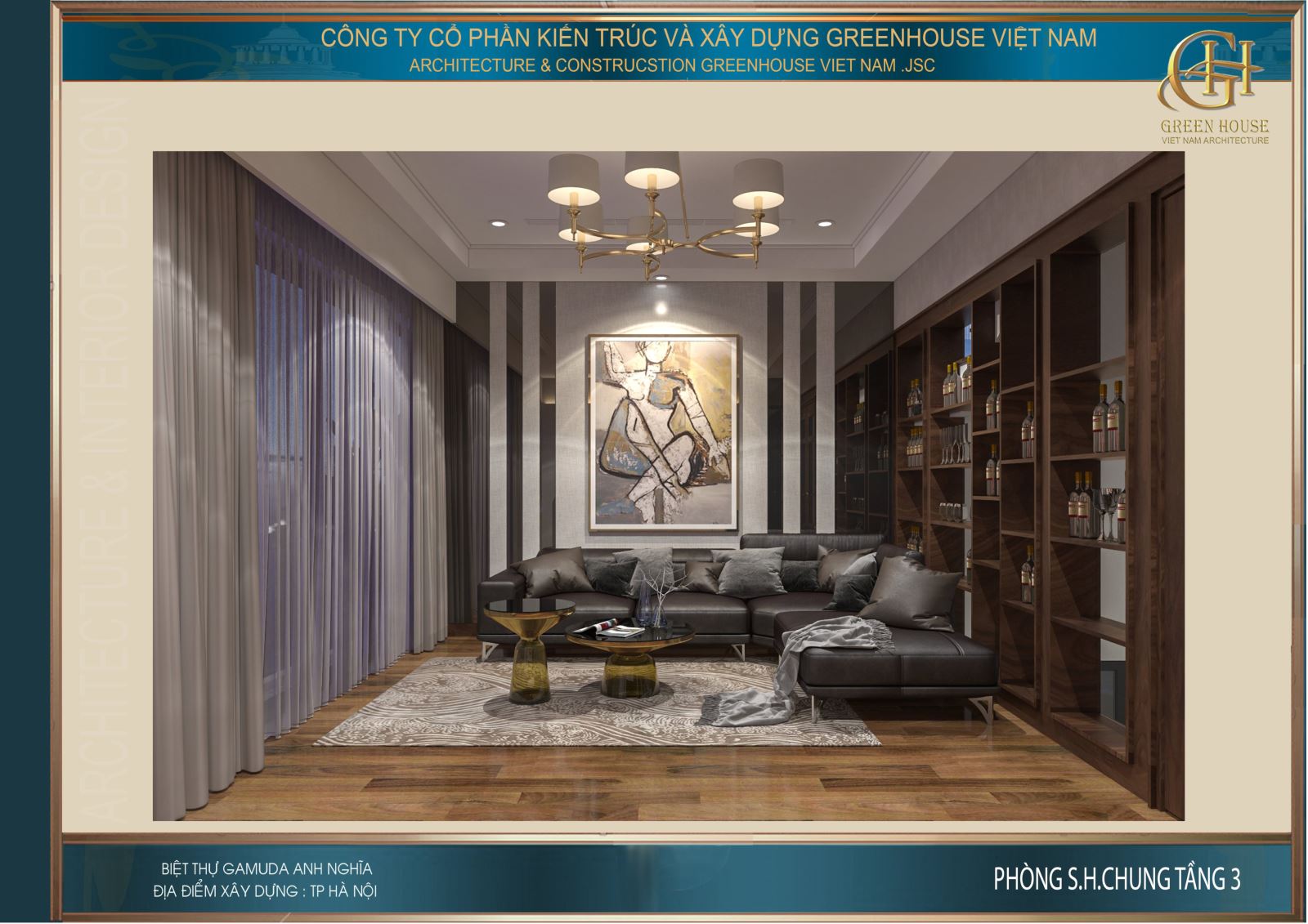 Các khung cửa sổ mang ánh sáng cho căn phòng