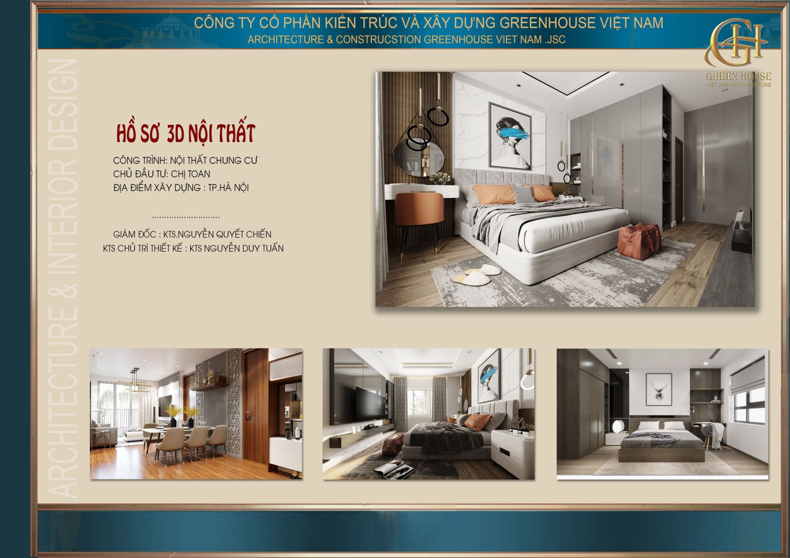 Thiết kế nội thất chung cư cao cấp sang trọng hiện đại tại Hà Nội