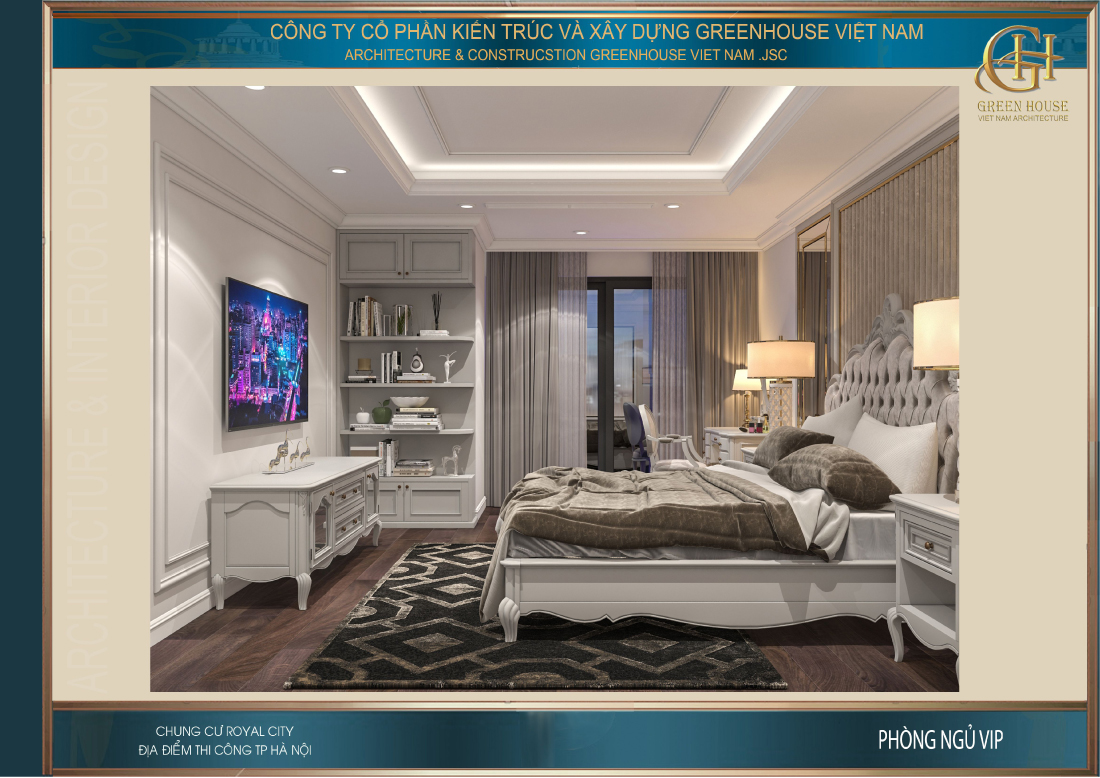 Không gian phòng ngủ được bố trí vô cùng khoa học