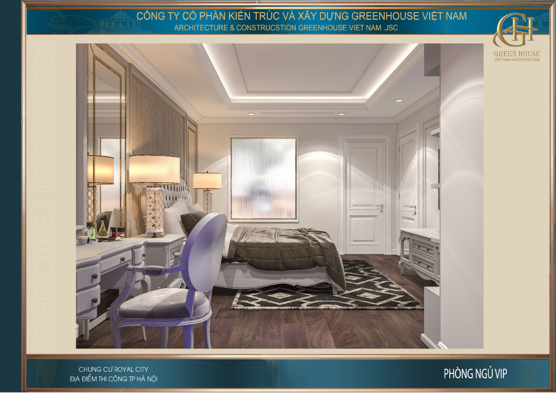 Toàn cảnh không gian phòng ngủ VIP của căn hộ cao cấp