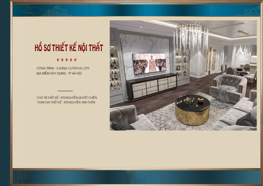 Thiết kế nội thất chung cư royal city hiện đại tiện nghi tại Hà Nội