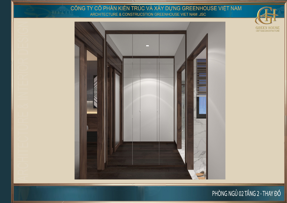 Phòng thay đồ của phòng ngủ số 2 tại tầng 2
