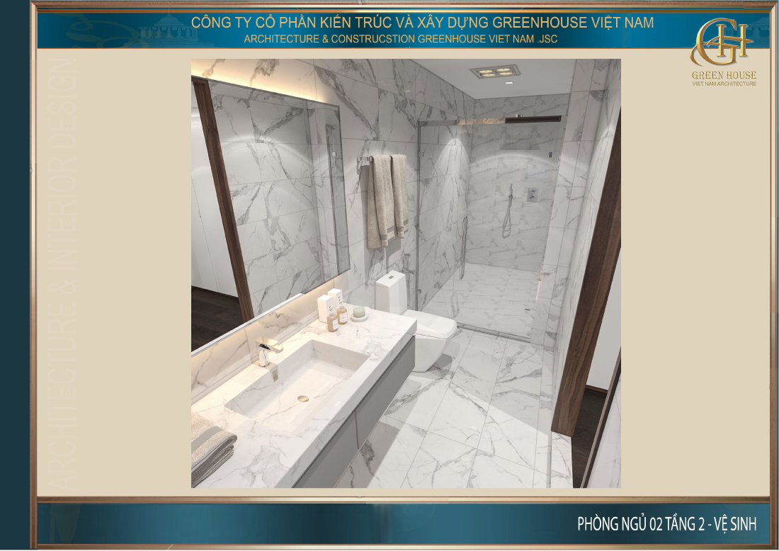 Phòng vệ sinh riêng của phòng ngủ số 2 tầng 2