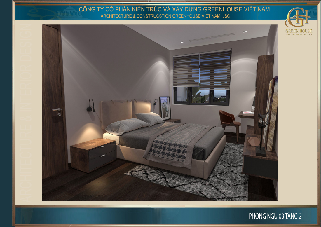 Phòng ngủ của các con được thiết kế với nhiều nét tương đồng