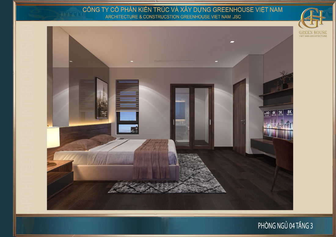Góc nhìn khác của phòng ngủ số 4 trên tầng 3