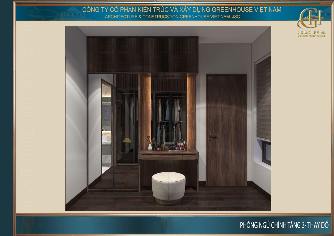 Phòng thay đồ đảm bảo đáp ứng tốt nhất nhu cầu của gia chủ