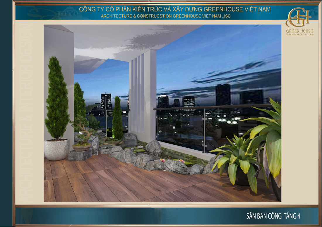 Sân ban công tầng 4