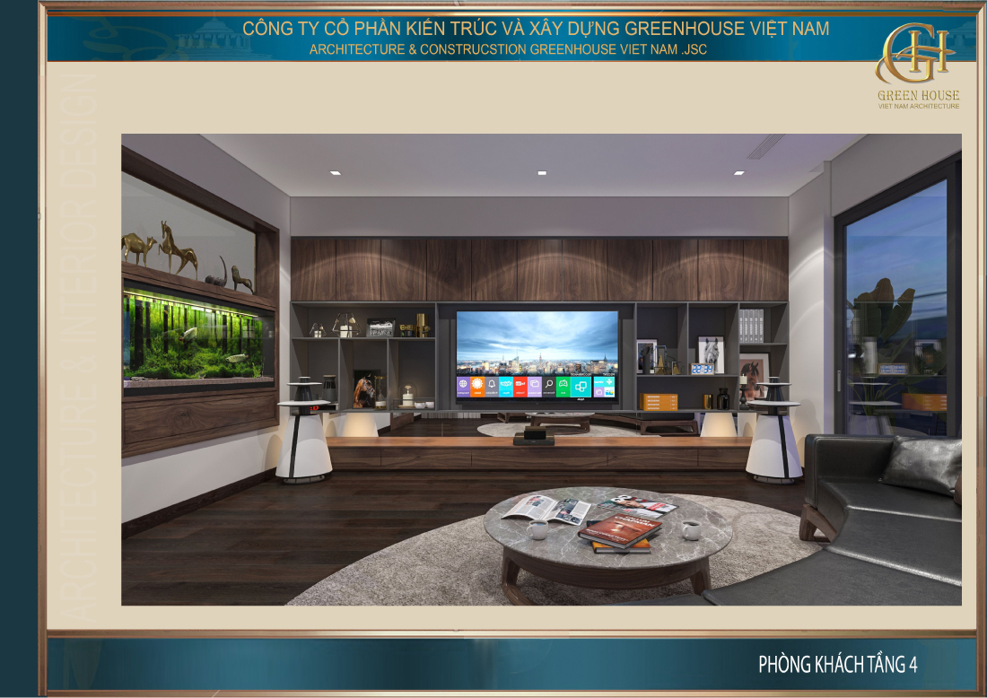 Khung kệ tivi được thiết kế vô cùng độc đáo và ấn tượng