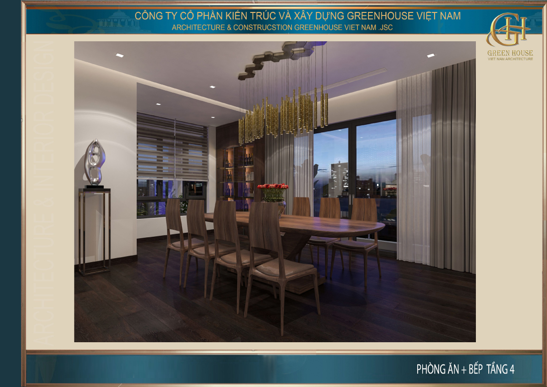 Bộ bàn ăn 8 ghế với sự kết hợp độc đáo của màu gỗ mang đến vẻ đẹp sang trọng