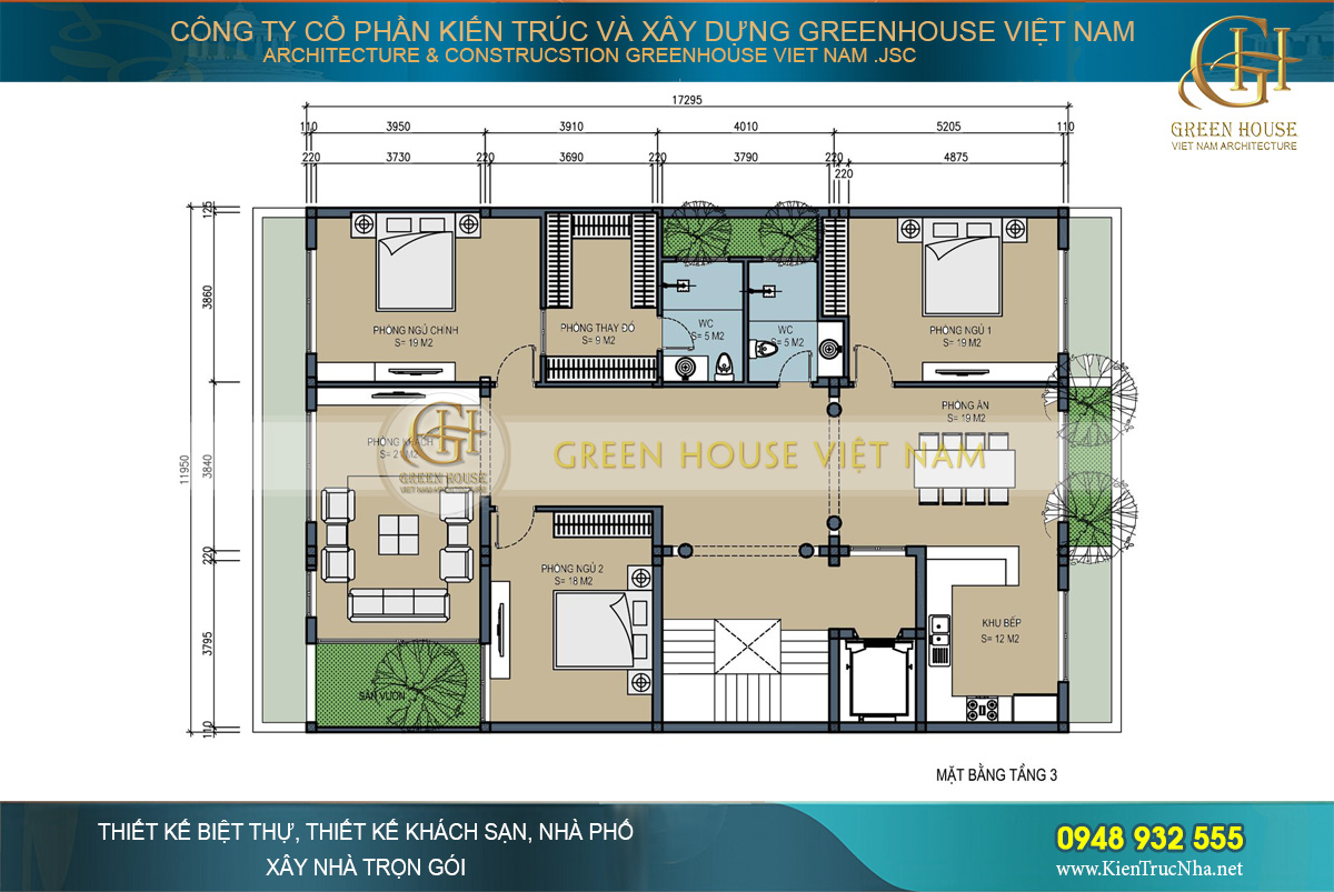 thiết kế nhà ở kết hợp kinh doanh 4 tầng