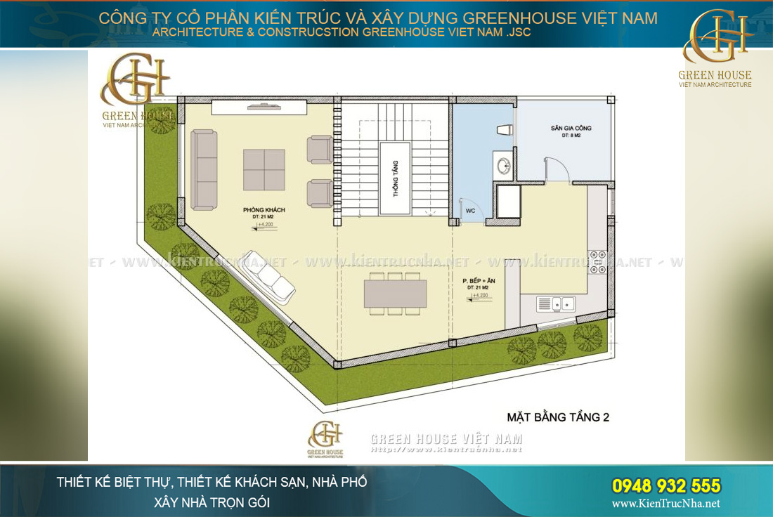 thiết kế nhà phố kết hợp kinh doanh 5 tầng