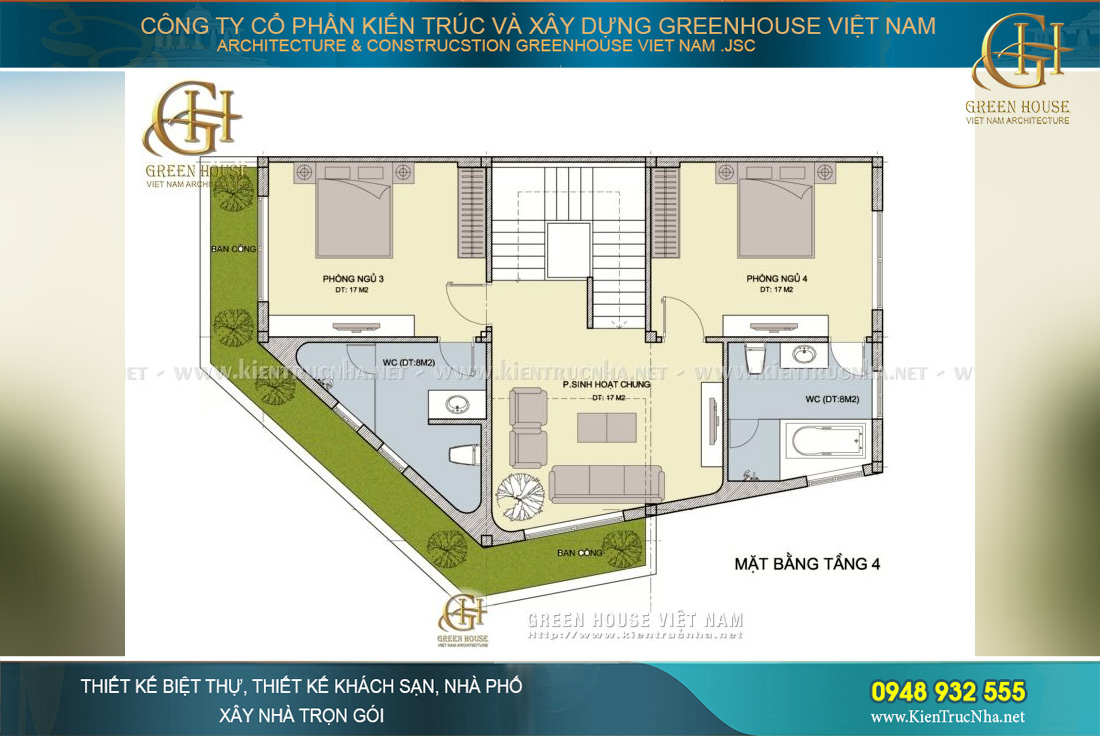 thiết kế nhà phố kết hợp kinh doanh 5 tầng