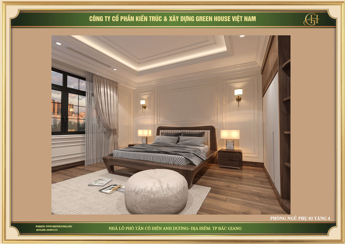 Dù là phòng ngủ nhỏ hơn nhưng vẫn được thiết kế đầy đủ nội thất cần thiết