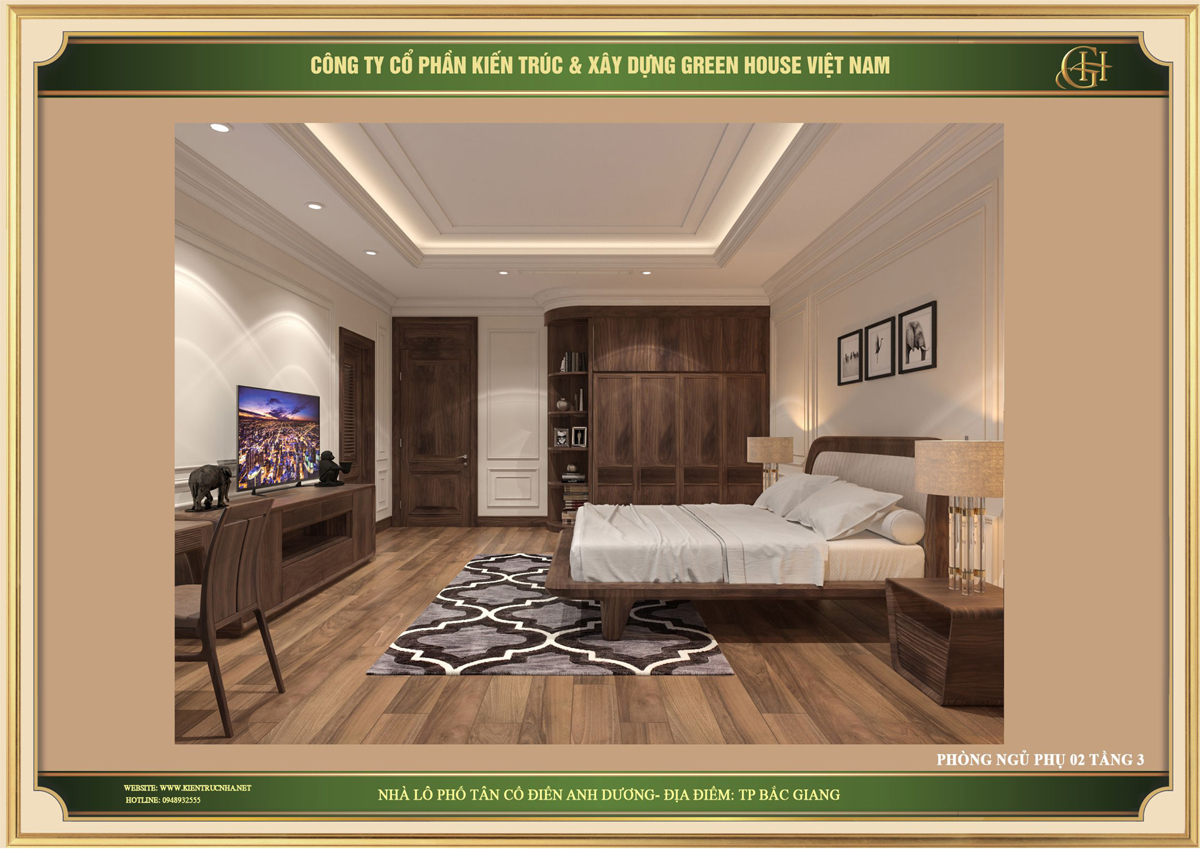 Dù không phải phòng ngủ chính nhưng vẫn được thiết kế với đầy đủ nội thất và không gian thông thoáng