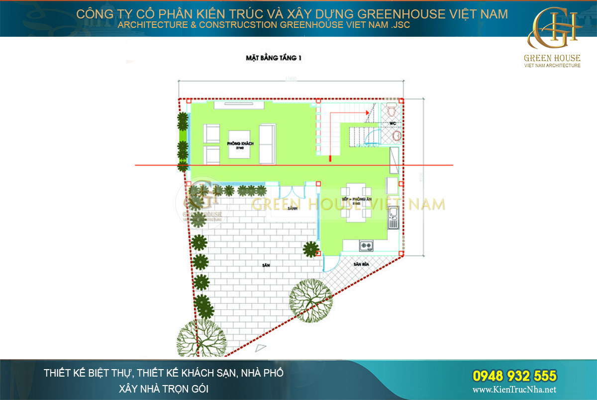 mẫu nhà phố hiện đại 4 tầng mặt tiền 8m
