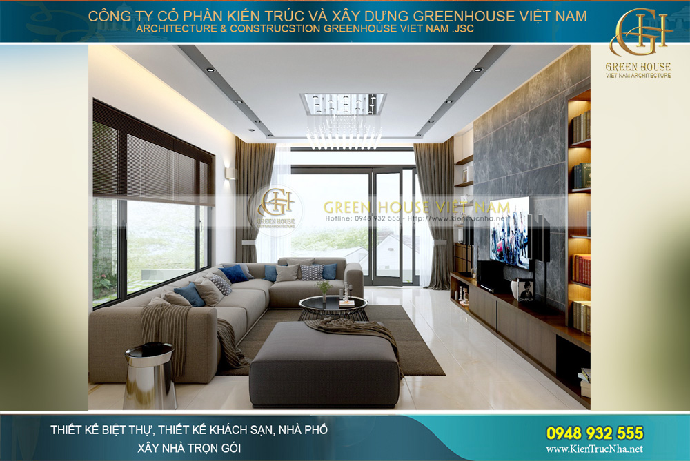 Thiết kế nội thất nhà ống hiện đại 5 tầng kết hợp kinh doanh