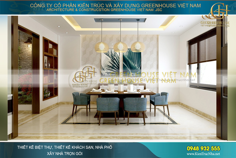 Thiết kế nội thất nhà ống hiện đại 5 tầng kết hợp kinh doanh