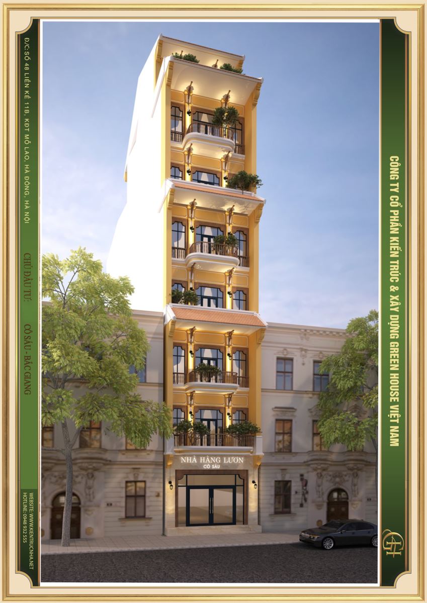 Thiết kế nhà hàng tân cổ điển với sự cân bằng giữa nét đẹp tinh hoa của lối kiến trúc cổ điển kết hợp hài hòa, khoa học với sự hiện đại, mới mẻ