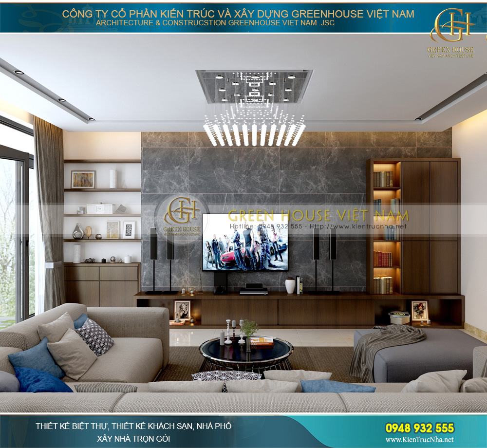 thiết kế nhà phố hiện đại kết hợp văn phòng 5 tầng mặt tiền 6m