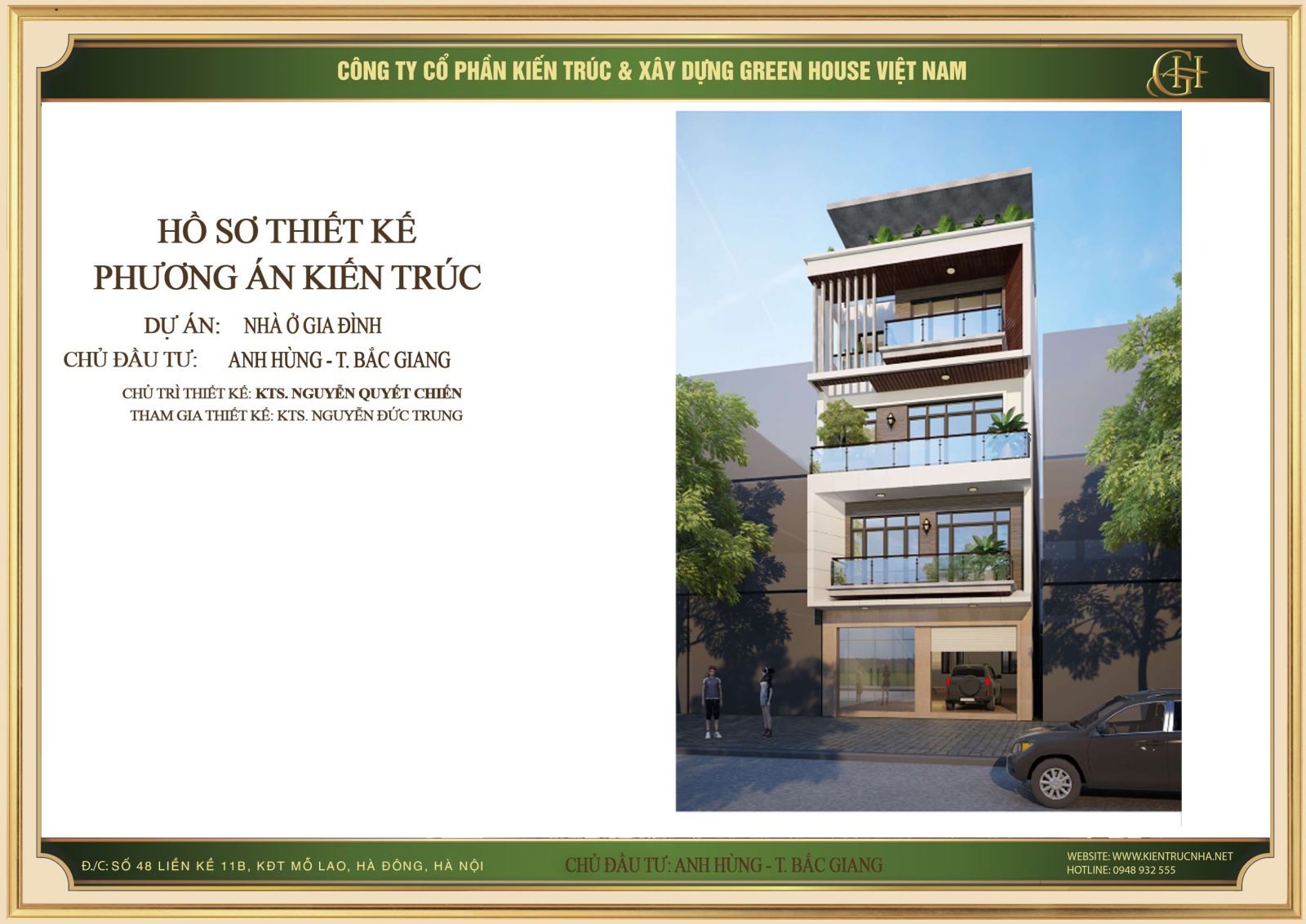 Thiết kế nhà phố hiện đại 4 tầng đẹp đa công năng tại Bắc Giang