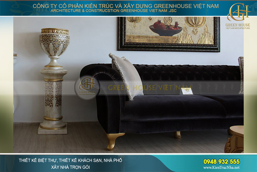 set sofa chester trắng hoặc đen