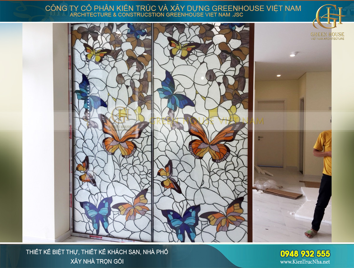 Thi công vách kính nghệ thuật đẹp, chuyên nghiệp, giá tốt nhất