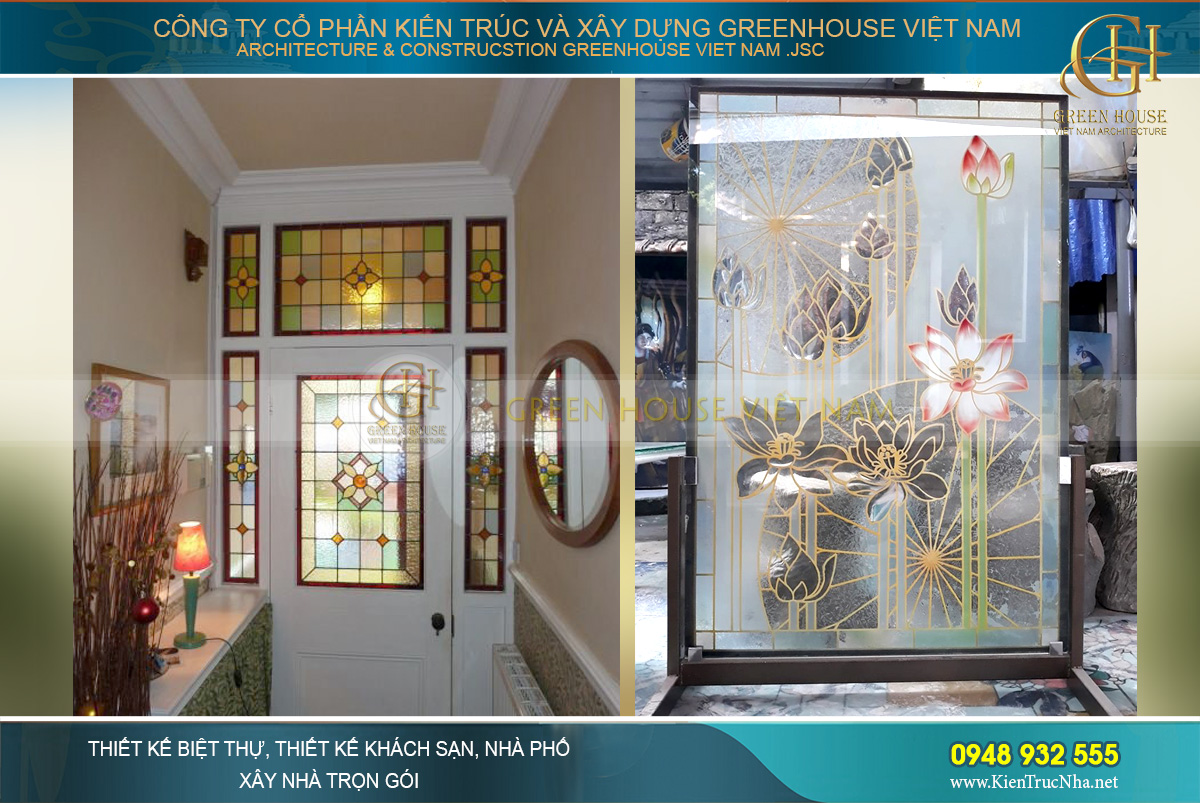 Thi công vách kính nghệ thuật đẹp, chuyên nghiệp, giá tốt nhất