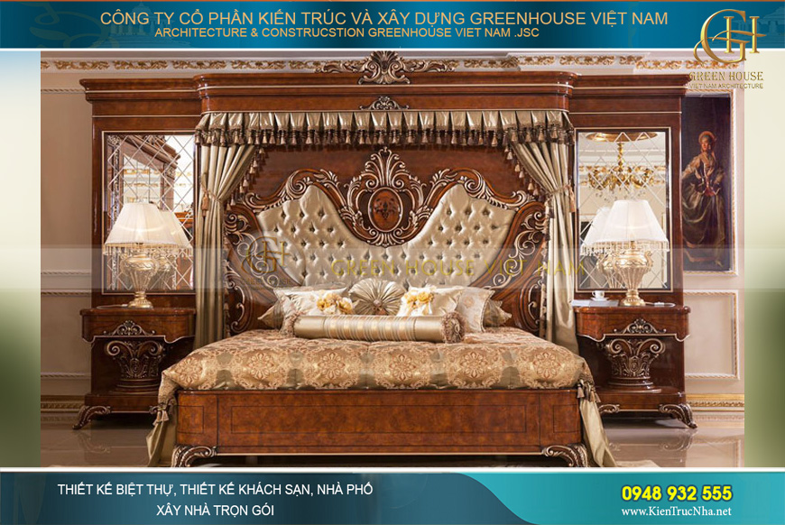 set nội thất phòng ngủ tân cổ điển hisar