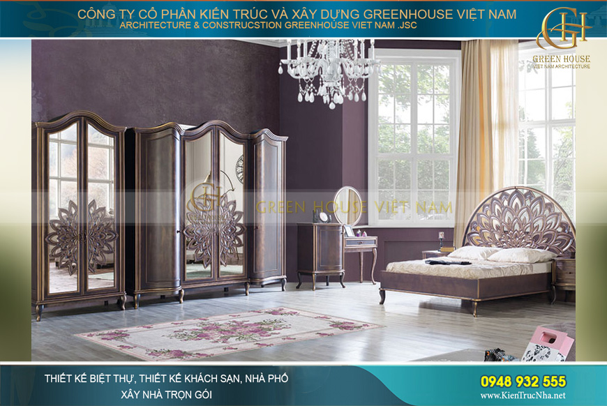 Set nội thất phòng ngủ tân cổ điển Nara