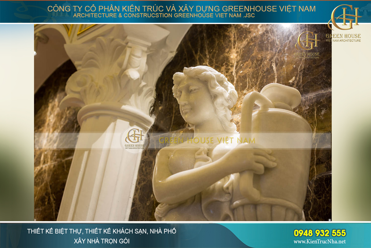 Thi công nội thất trọn gói cho biệt thự tân cổ điển 400m2