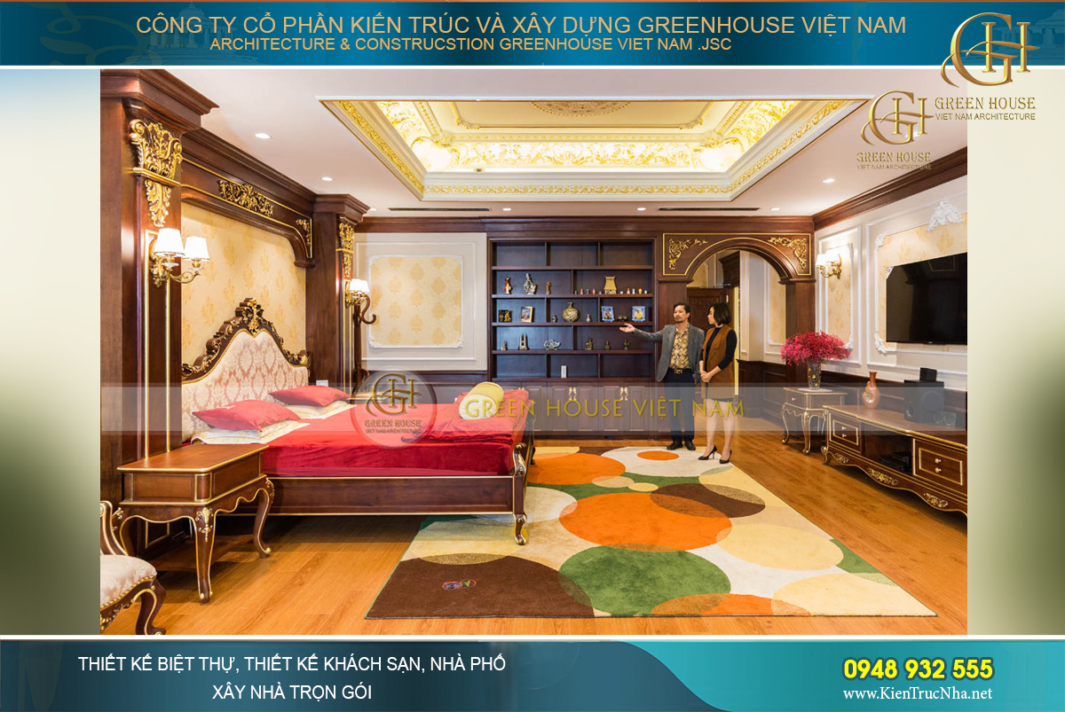 Thi công nội thất trọn gói cho biệt thự tân cổ điển 400m2