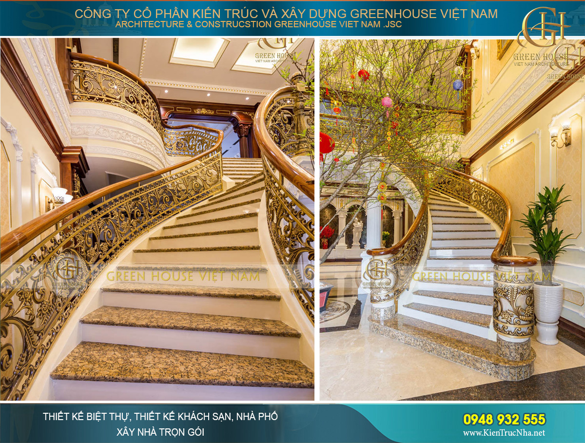 Thi công nội thất trọn gói cho biệt thự tân cổ điển 400m2