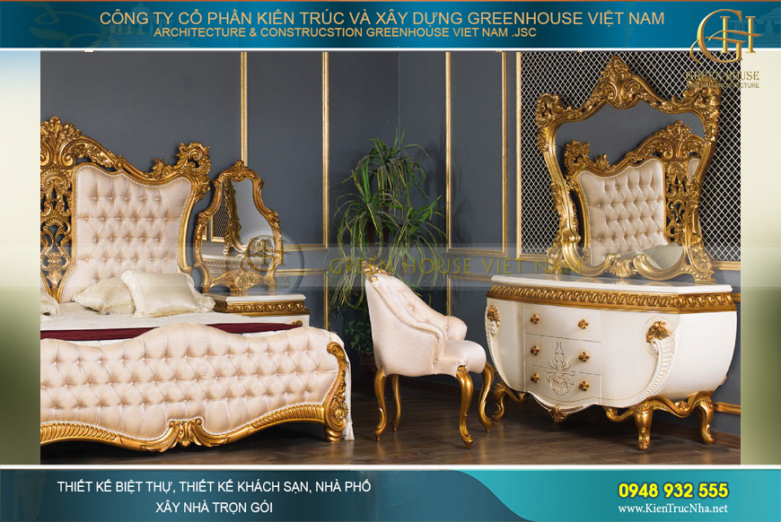 Set nội thất phòng ngủ tân cổ điển Antik