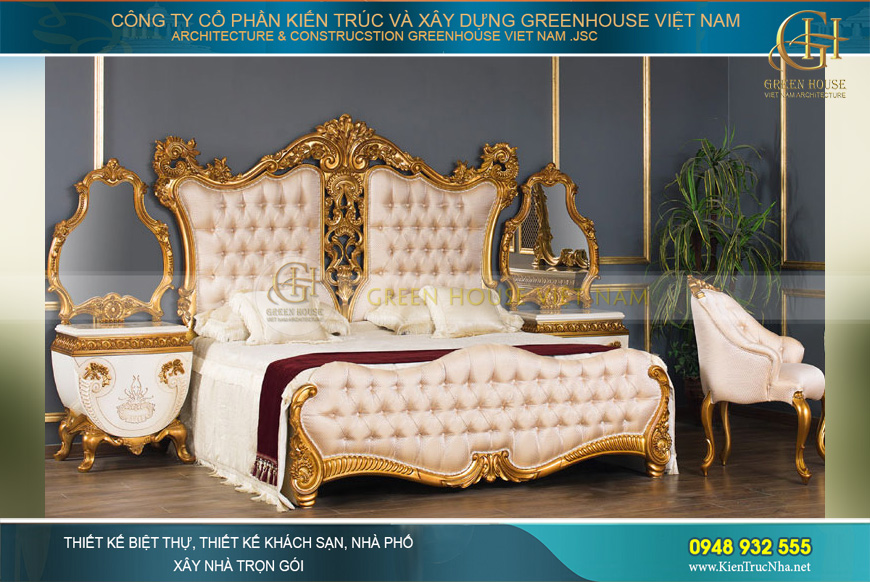 Set nội thất phòng ngủ tân cổ điển Antik