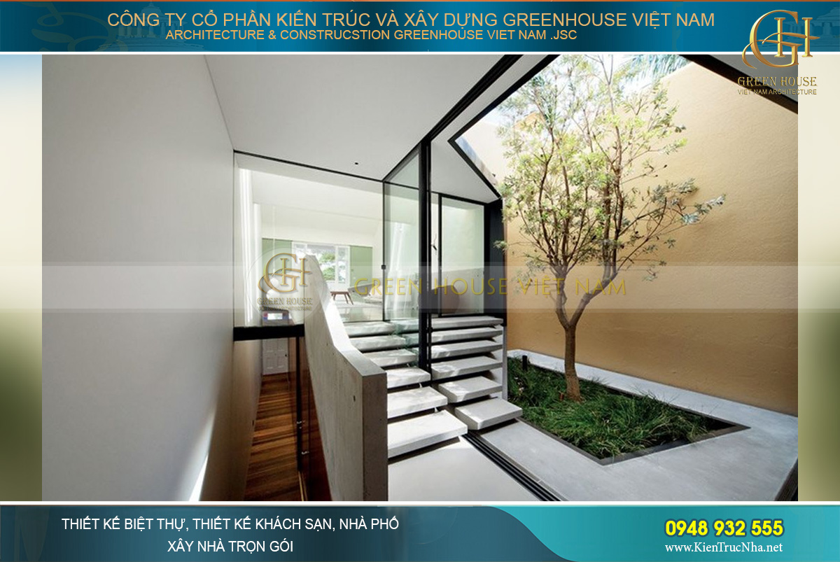 thiết kế giếng trời thuận phong thủy