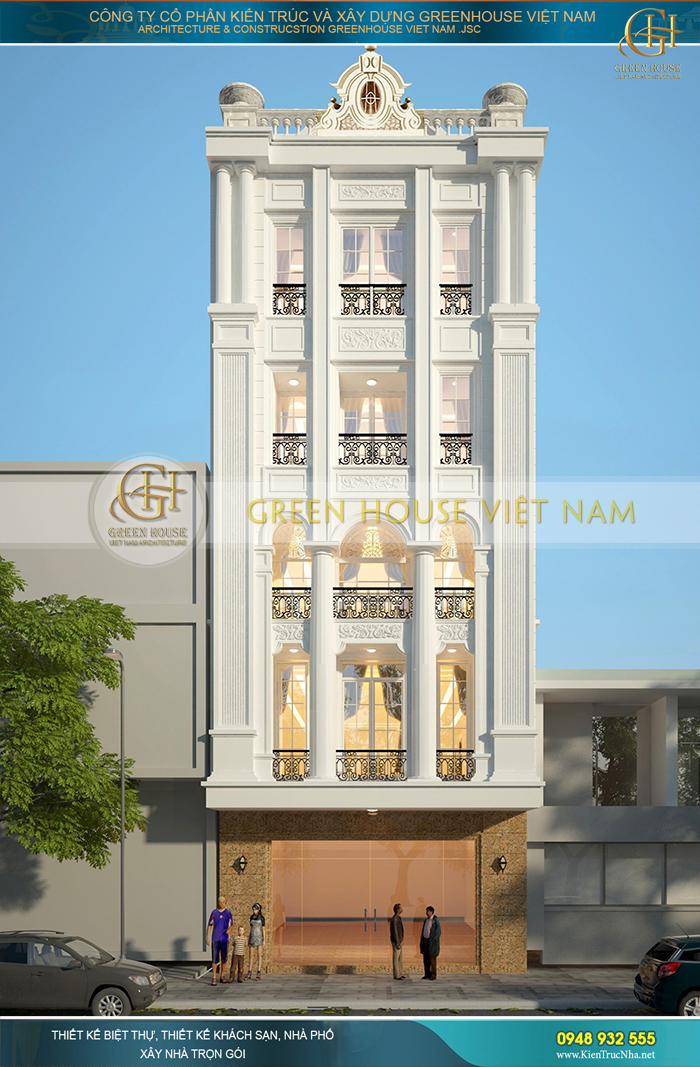 Nhà phố kiến trúc kiểu Pháp có nhiều ưu điểm nổi bật