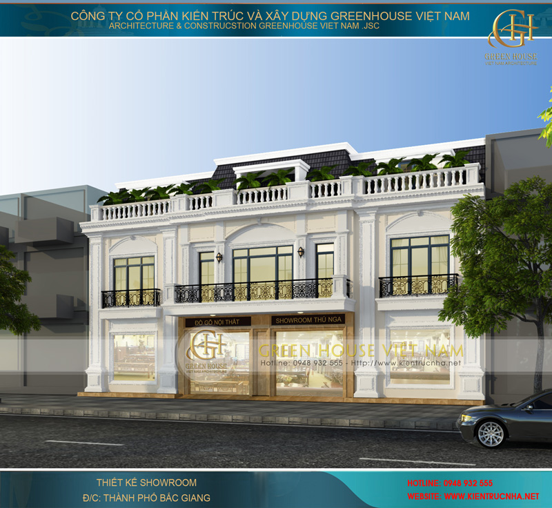 Công trình nhà ở kết hợp văn phòng, showroom của Green House Việt Nam được thiết kế sang trọng, cao cấp