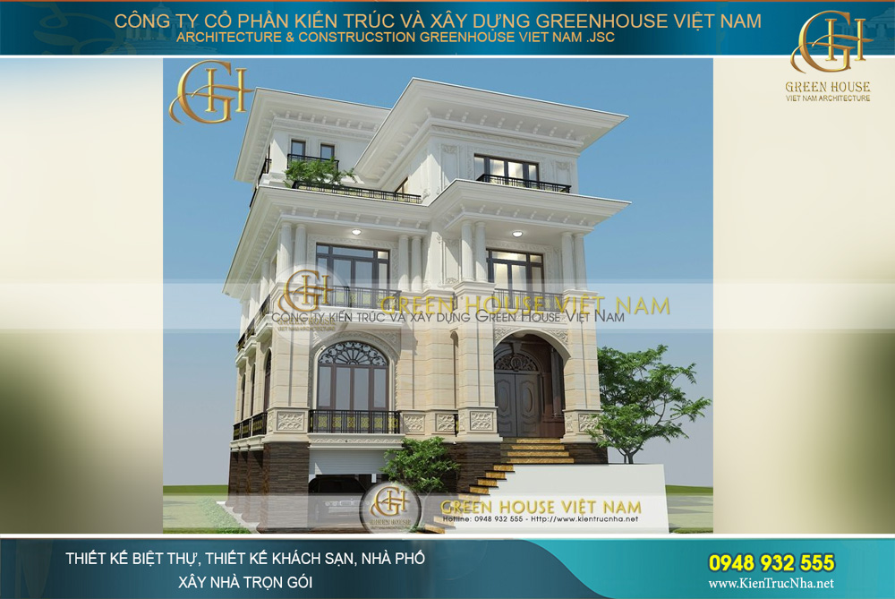 20 mẫu biệt thự 3 tầng tân cổ điển đẹp nhất xu hướng 2023