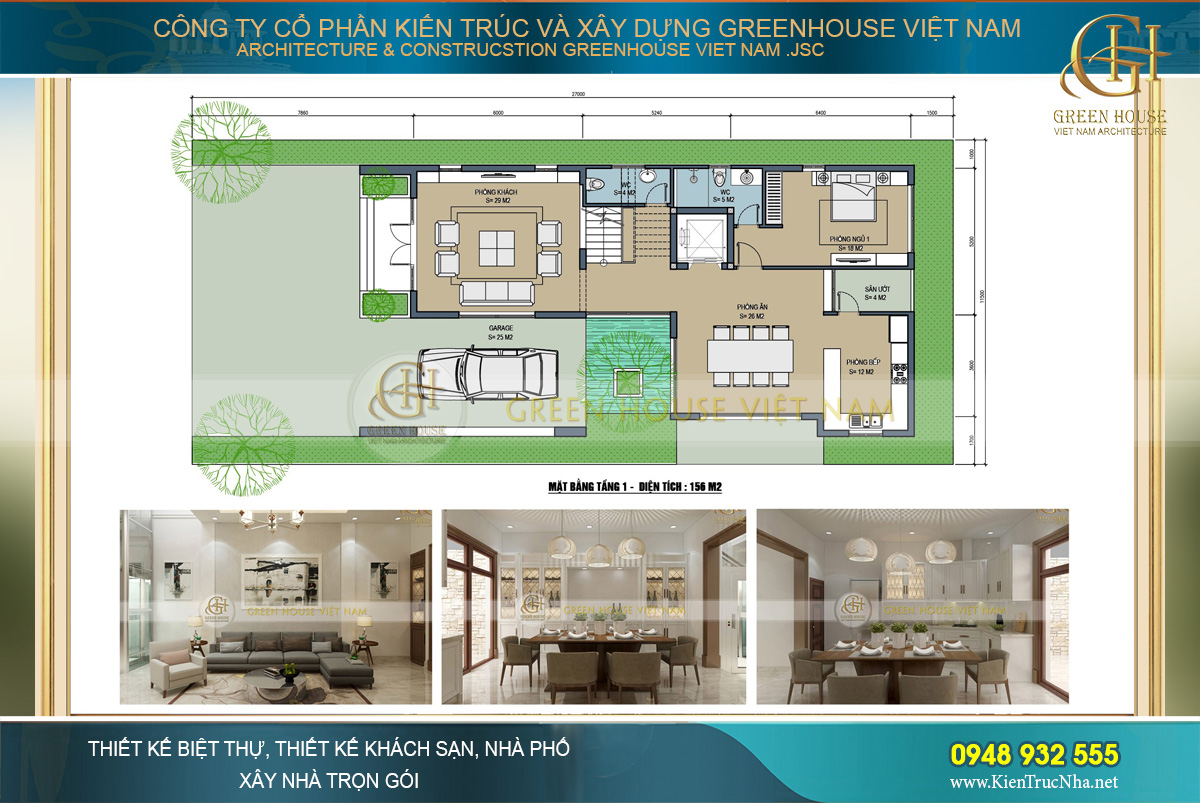 Tham khảo Green House Việt Nam là đơn vị chuyên thiết kế, thi công biệt thự uy tín, chuyên nghiệp