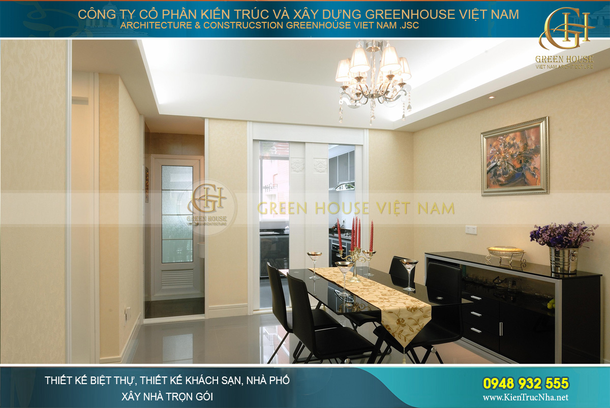 Đồ nội thất phòng bếp màu đen cũng là phương án được nhiều gia đình lựa chọn