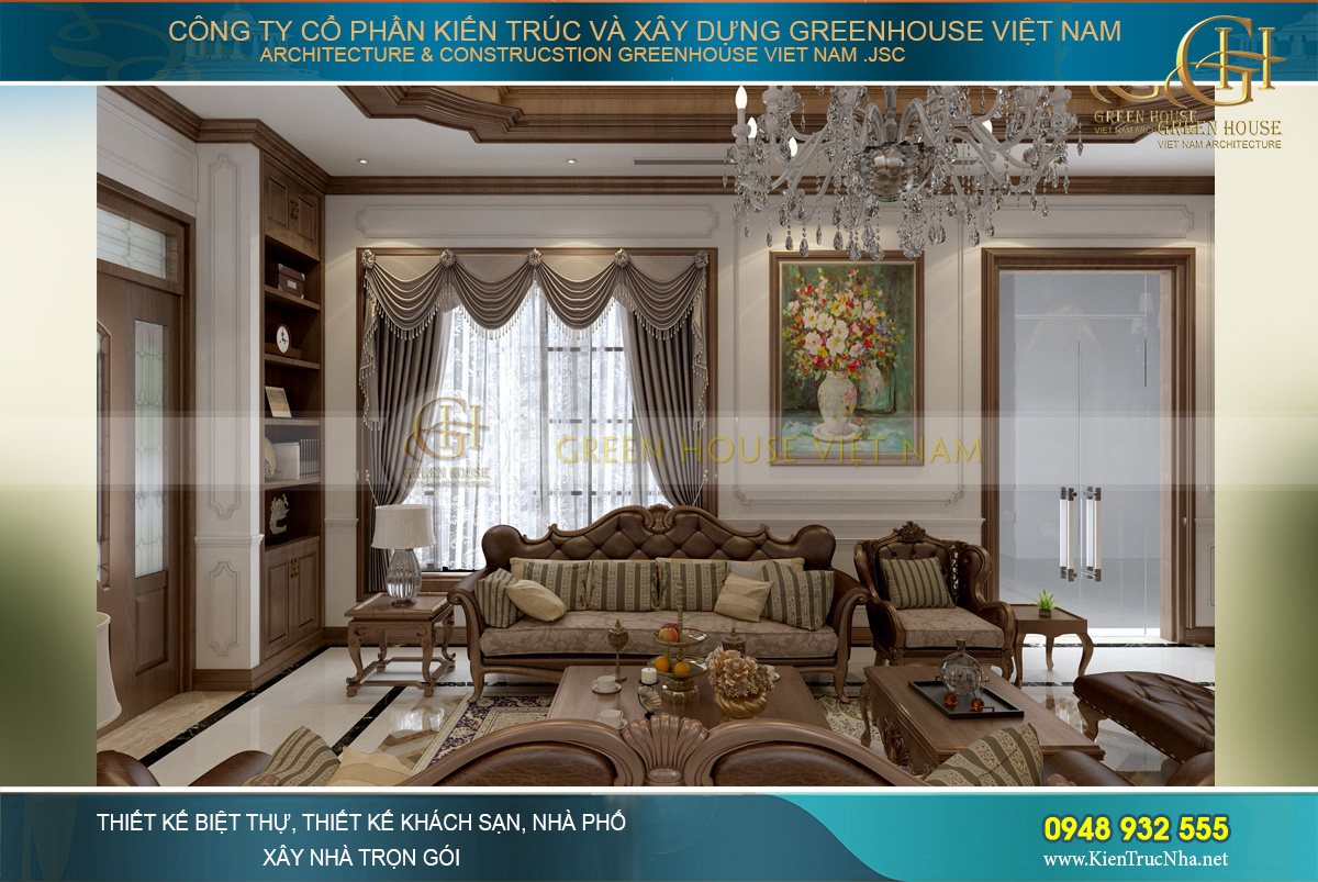 Những khung cửa chính, cửa sổ với chất liệu kính trong suốt giúp đón sáng cho căn phòng