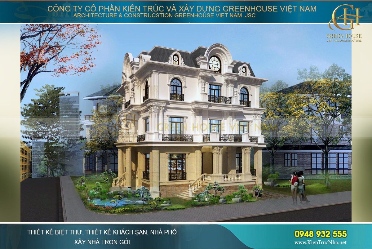 Biệt thự sở hữu 2 mặt tiền với thế đất đẹp, rộng rãi